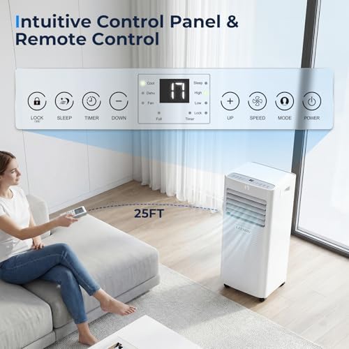 9000 BTU Portable Air Conditioner with Dehumidifier and Fan - view 6