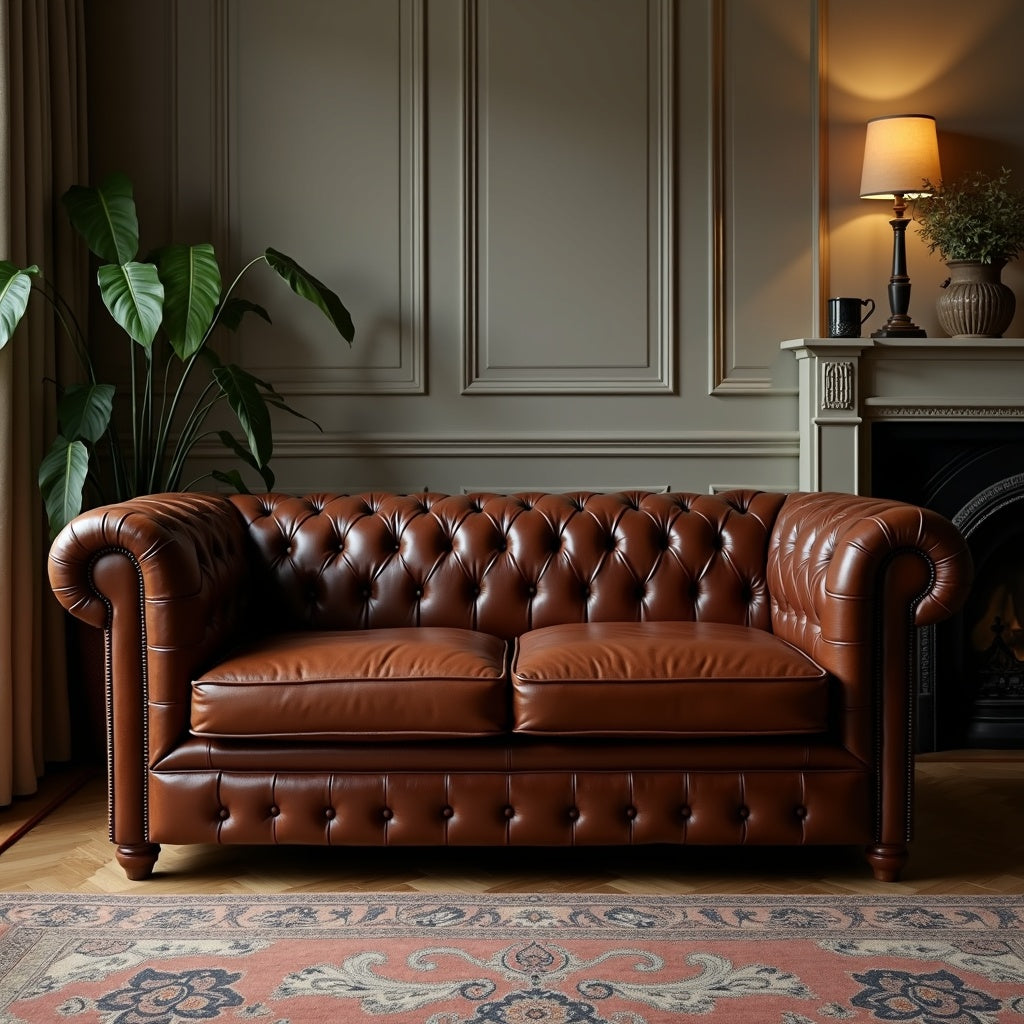 Leather Chesterfield Sofa - 2 Seater – Luxllighting