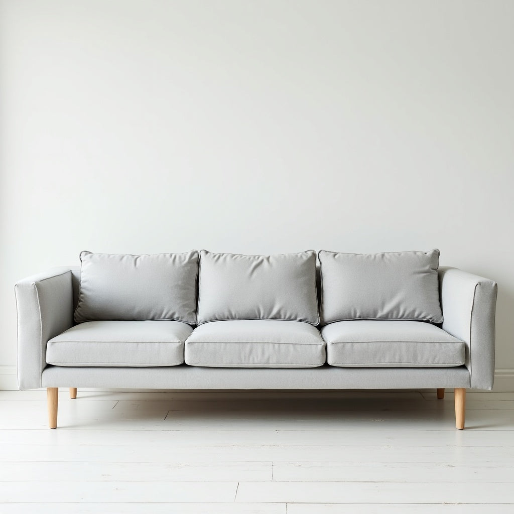 Minimalist Grey 3-Seater Sofa – Luxllighting