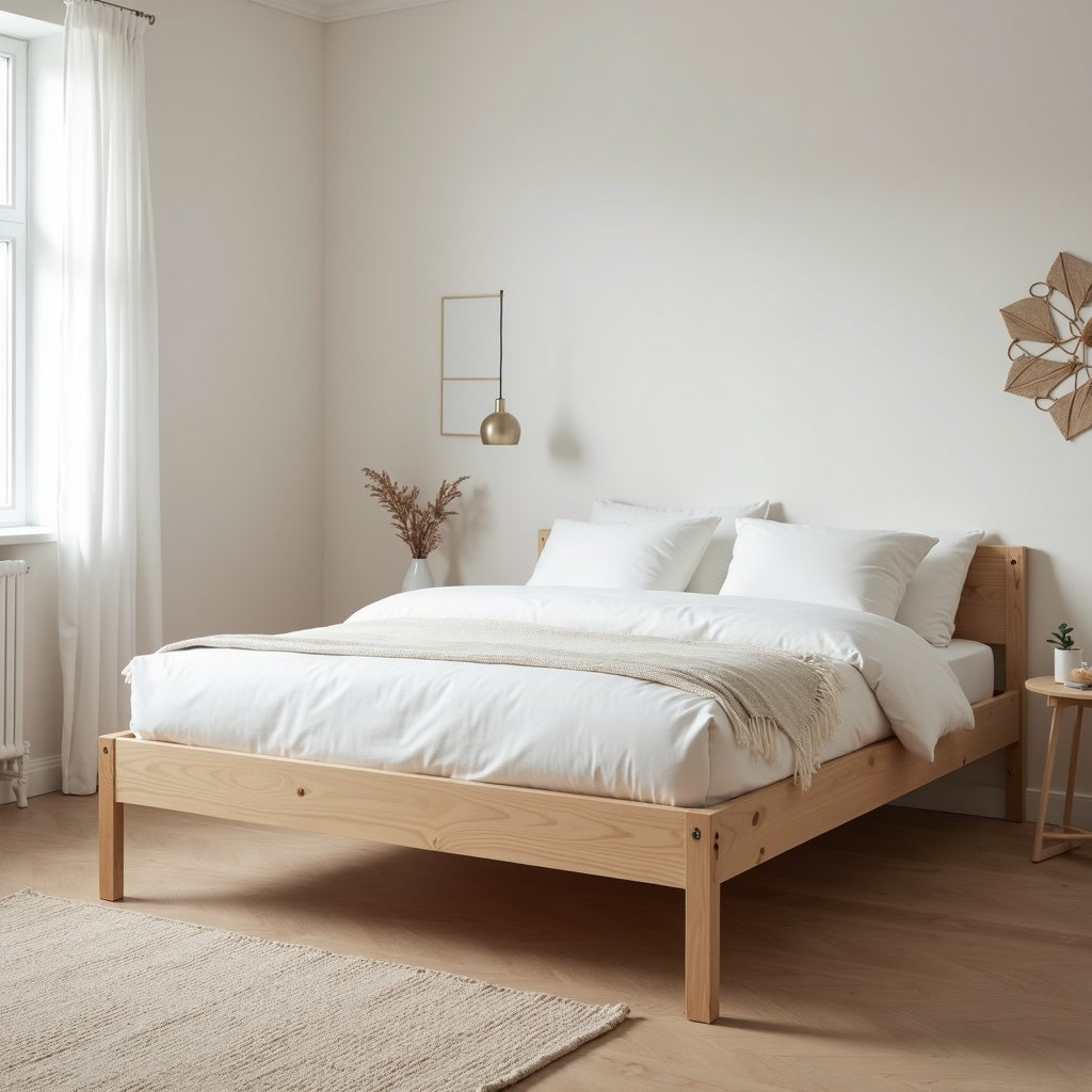 Scandinavian Wooden Bed - Single – Luxllighting